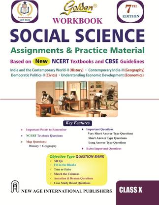 Golden Social Science Workbook and Assignment: (History, Geography, Civics and Economics): Based on NEW NCERT textbook for Class- 10 (For CBSE 2024 Board Exams)