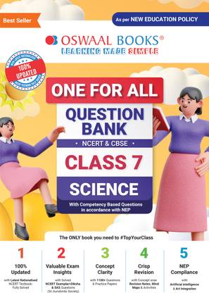 Oswaal One for All Question Bank Ncert & Cbse, Class-7 Science