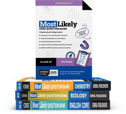 Gurukul By Oswal Most Likely Science Stream (PCBE) CBSE Question Bank Class 11 Bundles (Set of 4) : Physics, Chemistry, Biology & English Core for Exam 2025