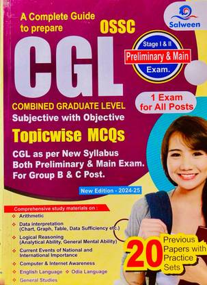 OSSC CGL COMBINED GRADUATE LEVEL Subjective with Objective Topicwise MCQS 20 Previous Years Solved And Practice Set 2024 Salween