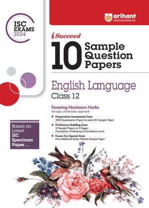 Arihant ISC Sample Question Papers Class 12 English Language Book for 2024 Board Exam