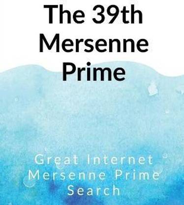 The 39th Mersenne prime