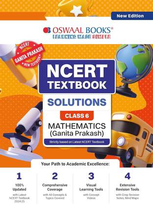 Oswaal NCERT Textbook Solution Class 6 Mathematics (New Edition)