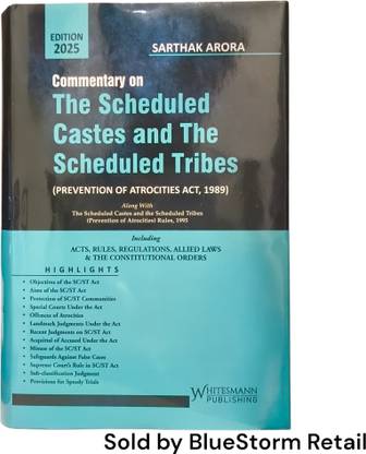 Commentary on The Scheduled Castes and The Scheduled Tribes (Prevention of Atrocities Act, 1989) Latest Edition 2025