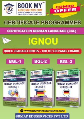 IGNOU BGL1 BGL2 BGL3 Study Material (Quick Readable Notes) For Ignou Student Certificate in German Language (CGL)