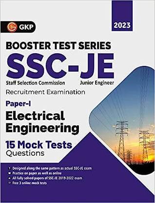 SSC 2023 Booster Test Series - JE Paper I - Electrical Engineering - 15 Mock Tests (includes 2019-2022 papers)