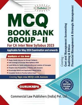MCQ Bank for Ca Intermediat Group II (Edition1st Edition, 2024)