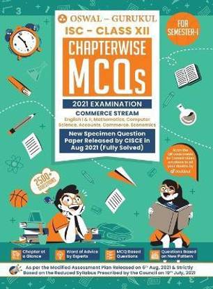 Chapterwise MCQS Book for Commerce Stream  - 2500+ New Pattern Questions (English, Maths, Eco, Accts, Commerce, Computers)