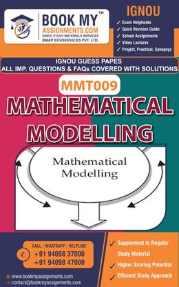 IGNOU MMT009 Mathematical Modelling | Guess Paper| Important Question Answer | Master of Science (Mathematics with Application in Computer Science) (MSCMACS)