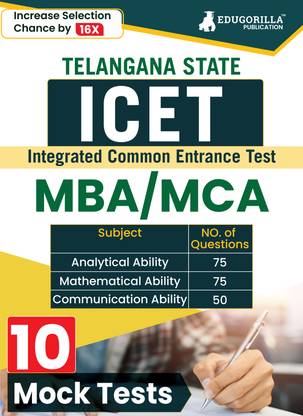 TS ICET Exam for MBA/MCA | Telangana State Integrated Common Entrance Test  - 10 Full Length Mock Tests 2024 (1200 Solved MCQs) with Free Access to Online Tests