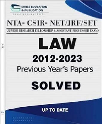 NTA Ugc NET LAW Previous Year Paper Book Up to Date  - Competitive Exam