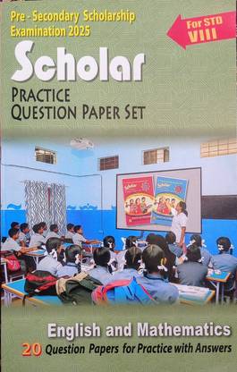Phadke - Pre – Secondary Scholarship Examination 2025 Scholar - Practice Question Paper Set (English and Mathematics) For Std. 8th