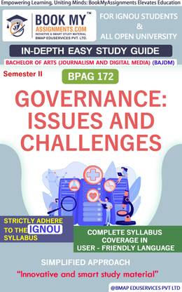 IGNOU BPAG 172 Governance: Issues and Challenges Study Guide (In Depth Guide) for Ignou Student