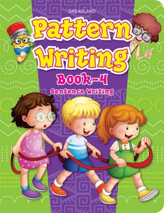 Pattern Writing Book Part 4 - Practice Book for Kids Ages 2-6 Years – Fun Sentence Tracing and Copywriting with Colourful Pictures to Build Penmanship, Early Writing Confidence, and Handwriting Skills, 32 Activity Pages
