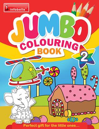Jumbo Colouring Book Vol 2  - Learning Practice Improving Book for Children