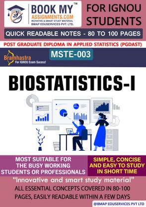 MSTE 3 Biostatistics-I| Quick Readable Notes | Important Topic-wise Conceptual Notes |Post Graduate Diploma in Applied Statistics (PGDAST)