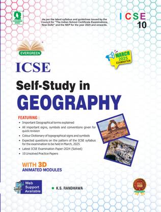 Evergreen ICSE Self-Study In Geography Class 10 For 2025 Examination