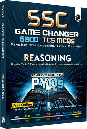 PW SSC Game Changer Reasoning PYQ 6800+ TCS MCQ For 2025 SSC Exams | CGL, CHSL, MTS