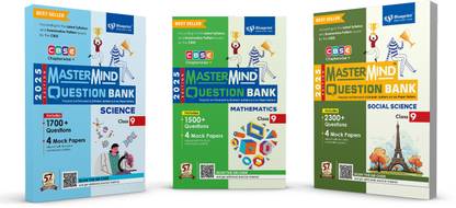 CBSE Question Bank 2025 Class 9 Science, Mathematics and Social Science by Mastermind 2024-25 Bundle (Set of 3 Books) For 2025 Exams  - with CBSE Sample Papers 2024-25 based on New Exam Pattern 50% Competency Based Questions 30% Response Type Questions 20% Constructive Type Questions
