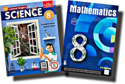 Lakhmir Singh's Science & R S Aggarwal Mathematics Class 8 Combo Set of 2 Books As per NEP/NCF compliant