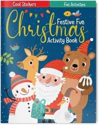 Festive Fun Christmas Activity Book with Stickers