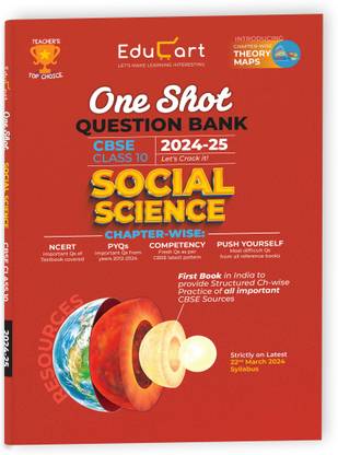 Educart CBSE Class 10 SOCIAL SCIENCE One Shot Question Bank 2024-25 (for 2025 exam)