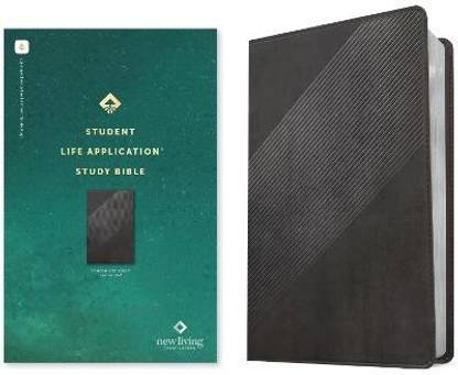 NLT Student Life Application Study Bible (Leatherlike, Charcoal Gray Striped, Red Letter, Filament Enabled)