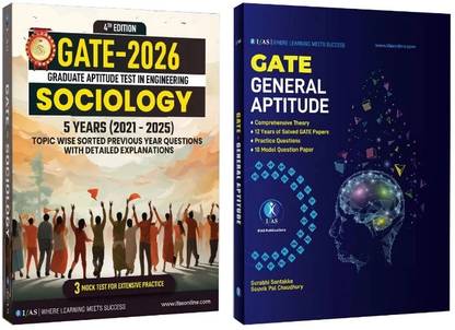 GATE Sociology and General Aptitude Books  - 2026 [Set of 2 Book] | Previous Year Solved Papers (2021 - 2025) with Detailed Solutions | Topic wise Sorted PYQ & Practice Question Bank with Detailed Explanations | Best Selling Books Set for Sociology Examinations in India | Two Brothers Publications