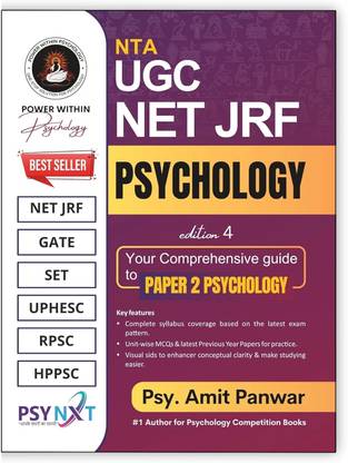 PWP NTA UGC NET JRF Psychology 2025 - Paper 2 Preparation Book - Also useful for PhD / SET / GATE / UPHESC (Complete Syllabus with MCQs Question Bank included) - New and Updated Edition 4 (2025)