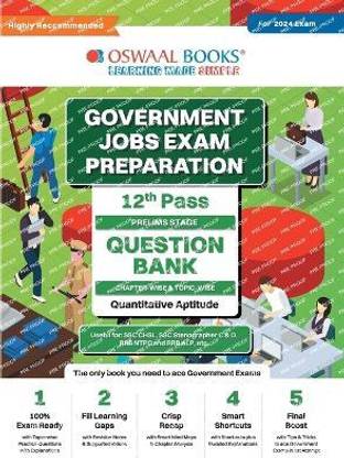 Government Exams Question Bank 12th Pass | Quantitative Aptitude | for 2024 Exam