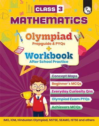 PW Olympiad Plus Workbook For Class 3 Maths Prepguide, PYQs and Worksheets
