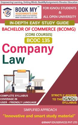 IGNOU BCOC 135 Company Law Study Material (In Depth Guide) For Ignou Student