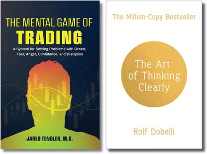Self Help Books Collection, The Mental Game of Trading, The Art of Thinking Clearly, Jared Tendler, Rolf Dobelli, Paperback, English