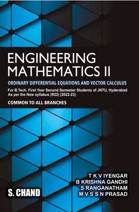 Engineering Mathematics-II | Ordinary Differential Equations and Vector Calculus | For the University of JNTU Hyderabad | S. Chand's 2023