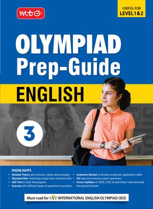 MTG Olympiad Prep-Guide Class 3 English (IEO) - Detailed Theory, Self Test with IEO Topicwise Previous Year Question Paper For SOF 2024-25 Exam
