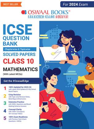 Oswaal ICSE Question Bank Class 10 Mathematics Book (For 2024 Board ...