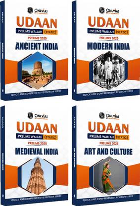 PW UDAAN (Prelims Wallah Static) Combo Set of 4 Books For 2025 Exams