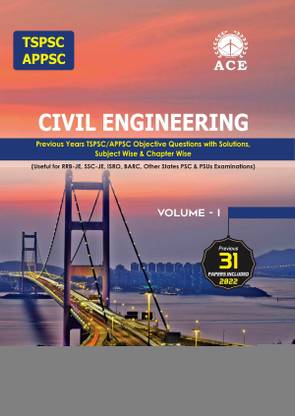TSPSC & APPSC 2021 Civil Engineering Volume 1, Engineering Mechanics, Strength of Materials, FM & HM Previous Objective Questions with Solutions, Subject wise & Chapter wise