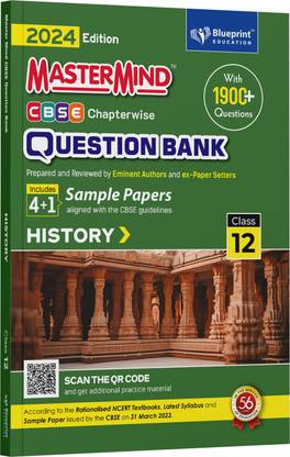 History Class 12 CBSE Question Bank for 2024 Exams by MasterMind  - Class 12 Question Bank 2024 | CBSE Question Bank with Sample Papers