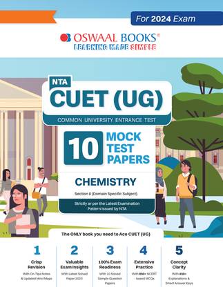 NTA CUET (UG) 10 Mock Test Papers Chemistry For 2024 Exam