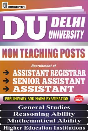 DU Delhi University Non Teaching Posts 2024-2025 Assistant Registrar, Senior Assistant/ Assistant Preliminary Examination (Set of 4 Books)