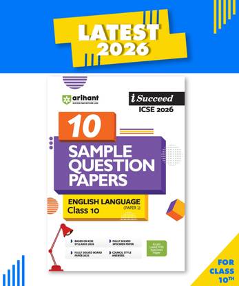 Arihant i-Succeed ICSE Sample Question Papers 2026 English Language (Paper 1) Class 10 | 10 Solved Papers | Fully Solved Specimen & Board Paper 2025 | Council Style Answers | Latest ICSE Sample Paper