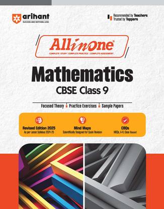 All In One Mathematics CBSE Class 9th Based On Latest NCERT For CBSE Exams 2025 | Mind map in each chapter | Clear & Concise Theory | Index & Chapter Exercises | Sample Question Papers