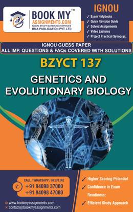 IGNOU BZYCT 137 Genetics and Evolutionary Biology | Guess Paper| Important Question Answer | Master of Arts (Development Studies) (MADVS)