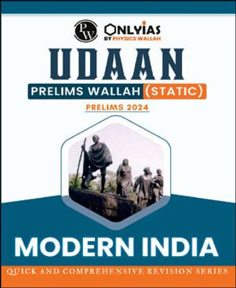 PW UPSC UDAAN Prelims Wallah Only IAS Udaan Modern India For Prelims Static English Medium 2024 Original Book