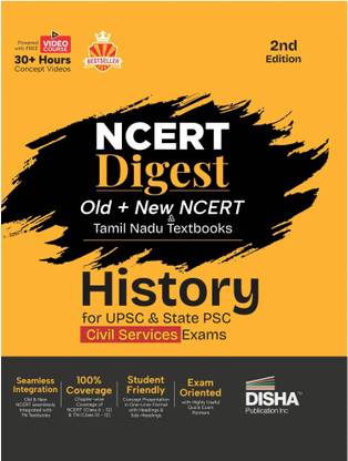 Tamil Nadu & Old + New Ncert Digest History for Upsc & State Psc Civil Services Exams - Ncert Class vi ? XII & Tn Class X - XII - 30+ Hours Video - IAS Prelims & Mains