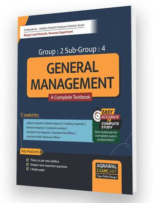 Examcart Madhya Pradesh MPESB (MPPEB) MP Patwari General Management Text Book for 2023 Exam in English