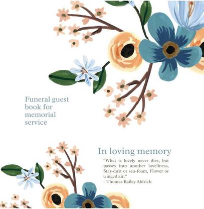 Funeral guest book for memorial service – In loving memory