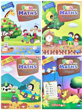 Fun with Maths- Addition, Subtraction, Multiplication, Division (combo of 4) for kids