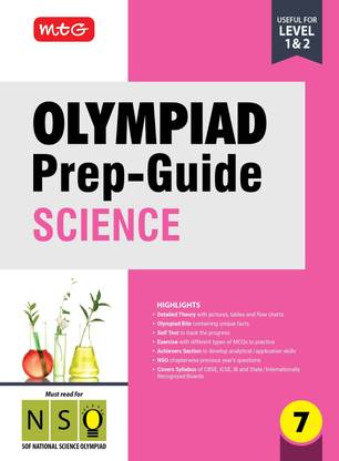 MTG Olympiad Prep-Guide Class 7 Science (NSO) - Detailed Theory, NSO Chapterwise Previous Years Questions with Self Test For SOF 2025-26 Exam
